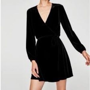 Zara Velvet Wrap Dress